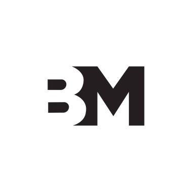 BM Monogram Logosu Siyah ve Beyaz