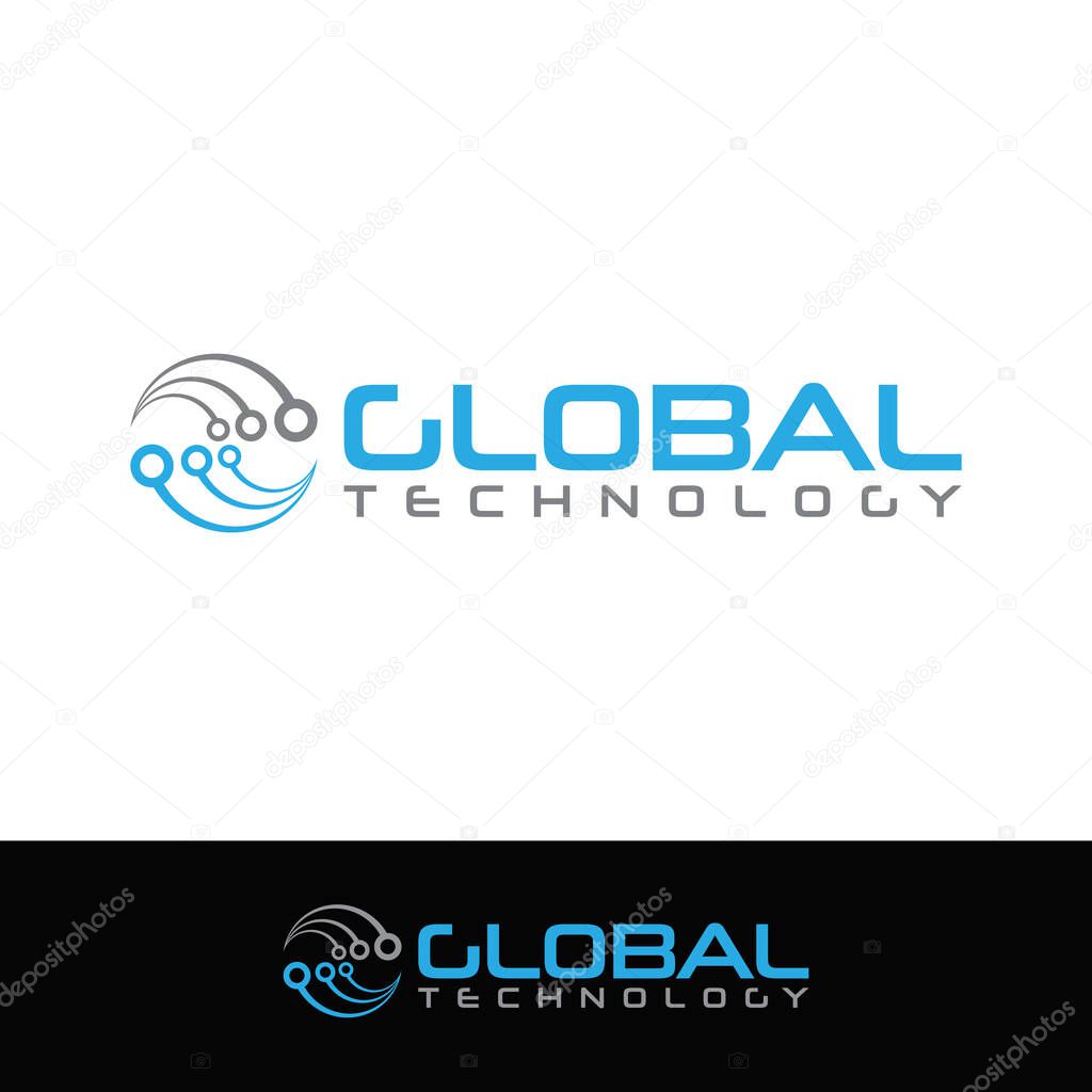 Global Technology Logo. World Tech Logo