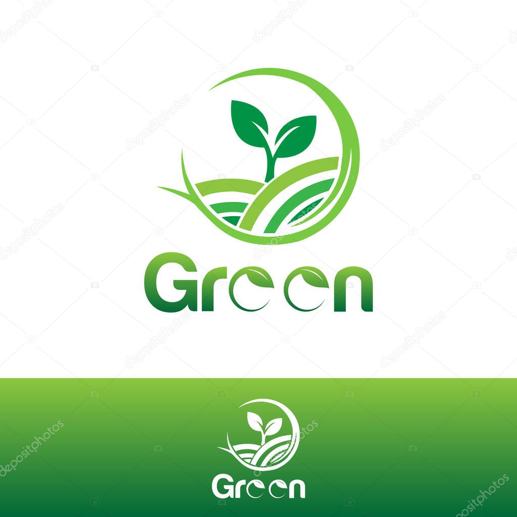 Green Eco Logo agriculture logo firming logo