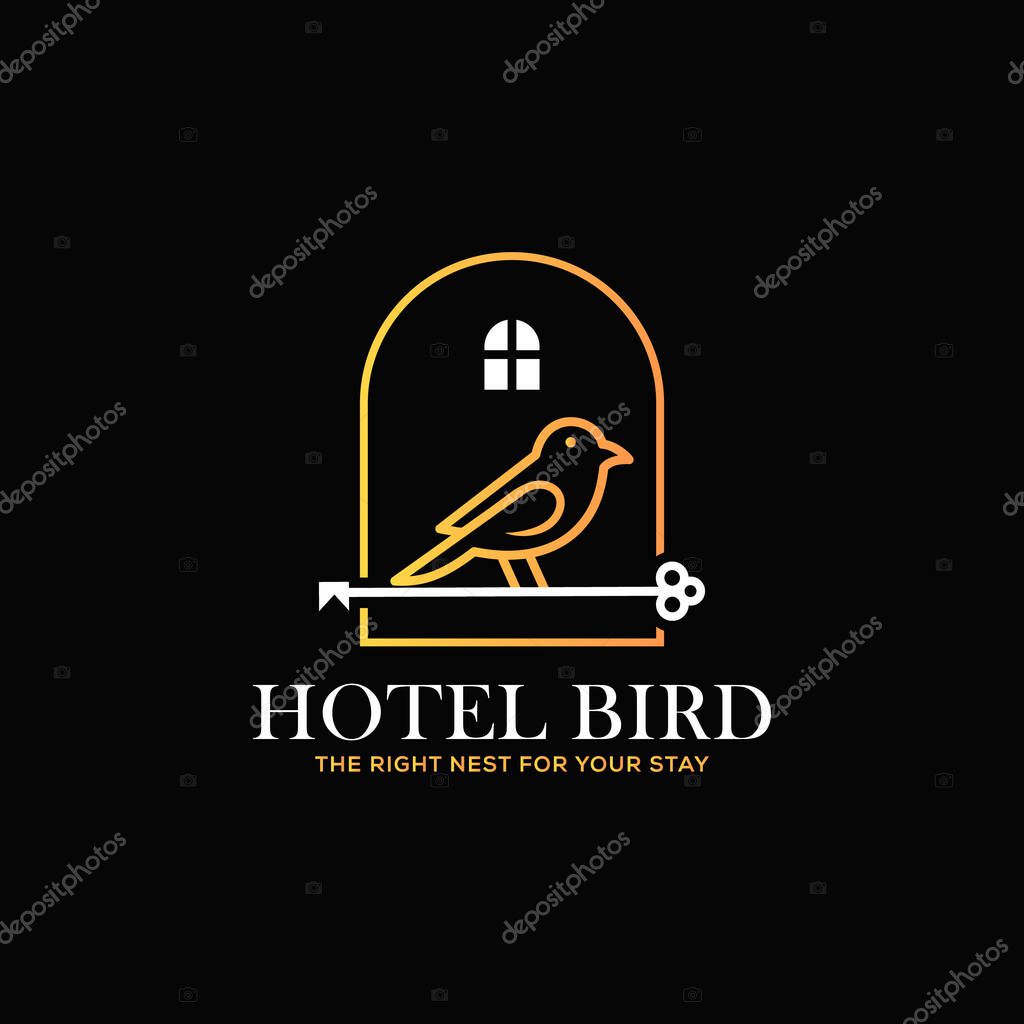 Hotel Bird Logo. Bird Real Estate Logo
