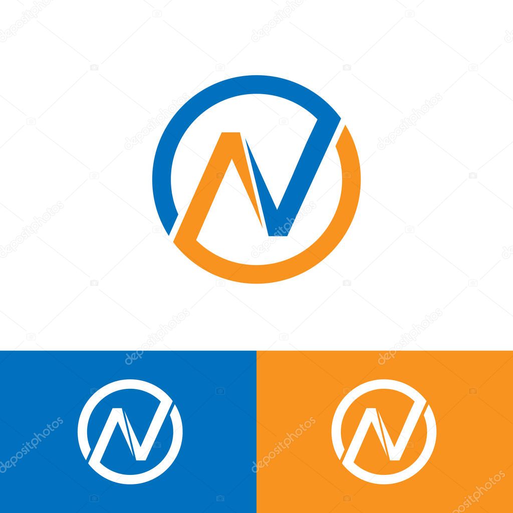 Modern Letter N Logo Design Letter AV Logo