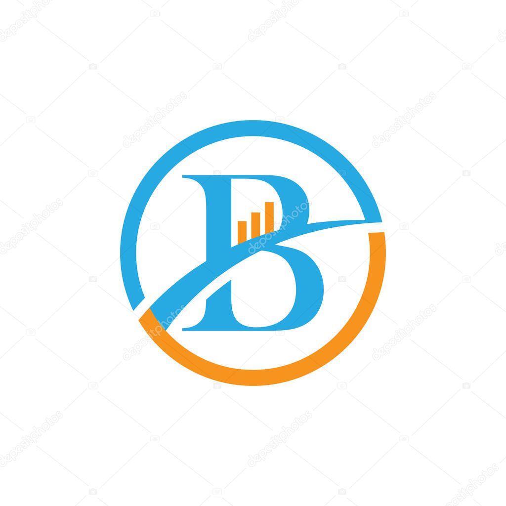 Business Logo with Letter B and Circle Design