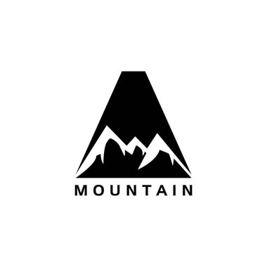 Dağ Logosu. Tepe logosu. Zirve Logosu
