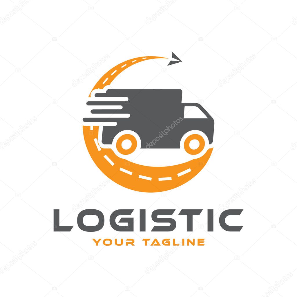 Logistic Delivery Truck Logo Design