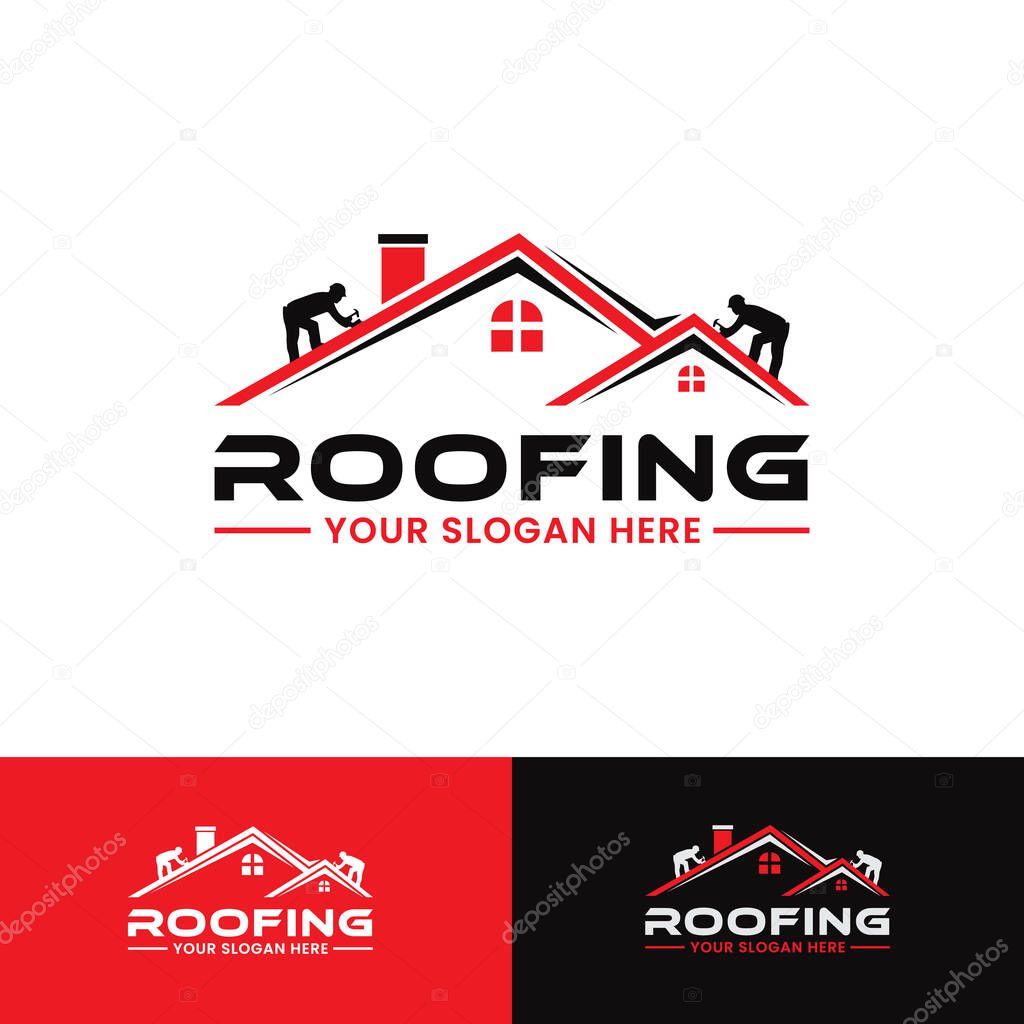 Roofing Logo Design for Construction and Home Repair Services