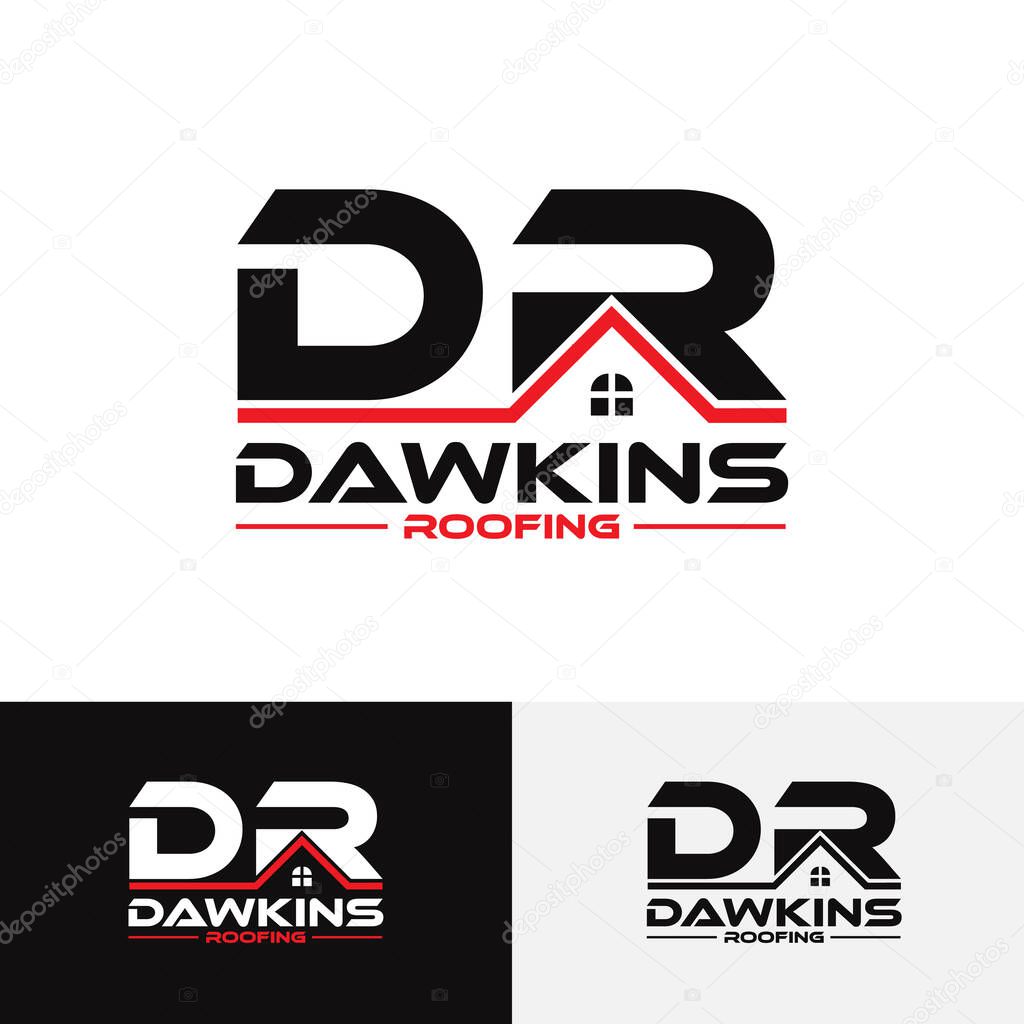 Dawkins Roofing Logo Design Real Estate Logo
