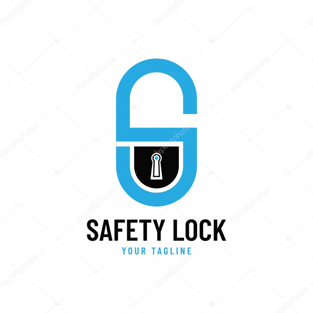 Safety Lock Logo Design. Security Logo Design