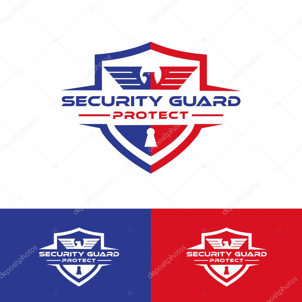 Security Guard Logo Protection Logo security lock
