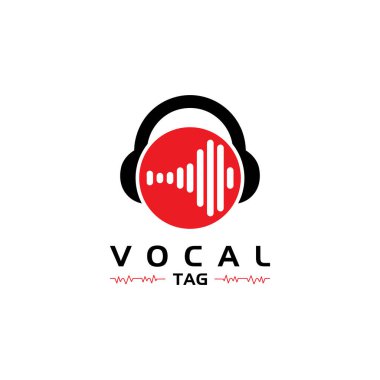 Dairesel vektör logosundaki ses dalgasını özetle. Ses Logosu