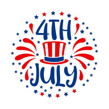 4 Temmuz Bağımsızlık Günü, ABD Vatansever Amerikan Kutlama Tasarımı