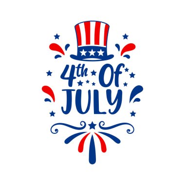 4 Temmuz Bağımsızlık Günü, ABD Vatansever Amerikan Kutlama Tasarımı