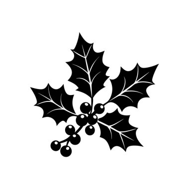 Noel çobanpüskülü dal vektör sanatını bıraktı