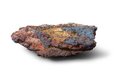 Volkanik Arazi 'den Malachite ve Azurite ile Renkli Doğal Kaya