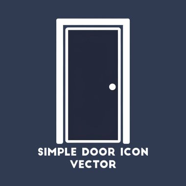 Basit bir kapalı kapı simgesinin vektör çizimi.