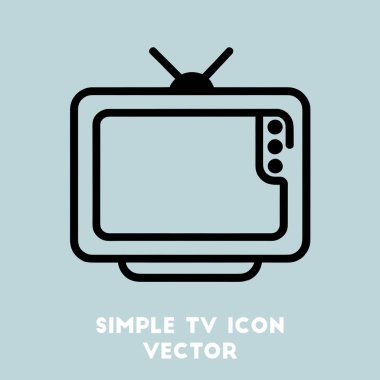 Klasik, eski moda bir televizyonun basit bir çizgisi..