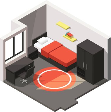 Isome tek yatak odalı iç mekan