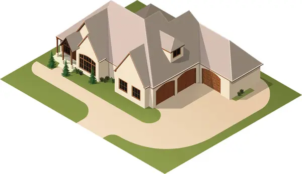 Garaj yolu ile Isome büyük Avrupa tarzı ev