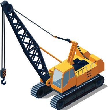Isometric inşaat emekleyici vinç