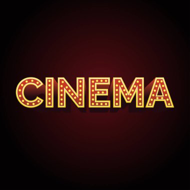 Klasik sinema tabelası illüstrasyonu