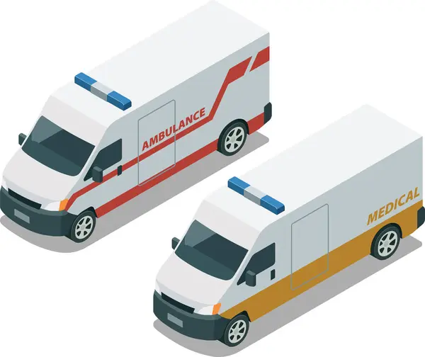  Isometric şirket tıbbi aracı