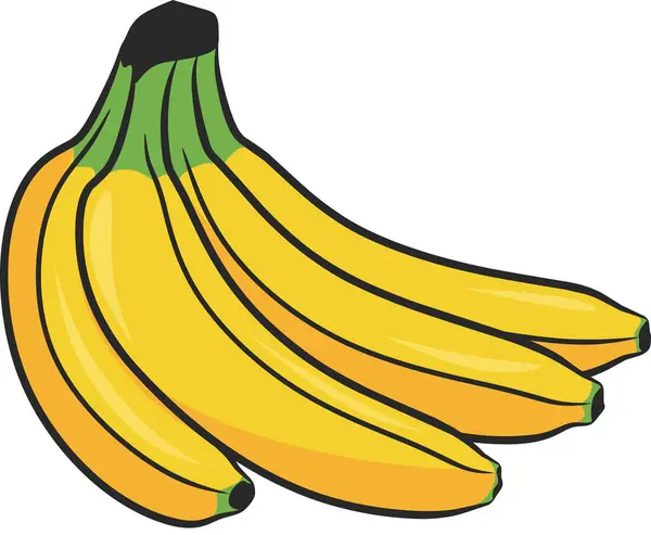 Grup üzerinde beyaz izole sarı muz