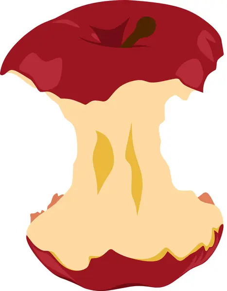 Isırılmış kırmızı bir elma.