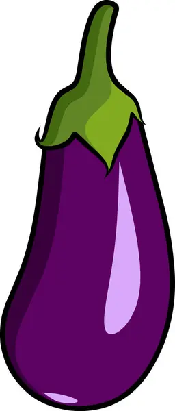 Beyaz arka planda izole edilmiş mor bir patlıcan.