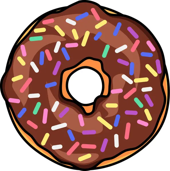 Lezzetli çörek ikonu. Web için çikolata vektör simgelerinin basit çizimi