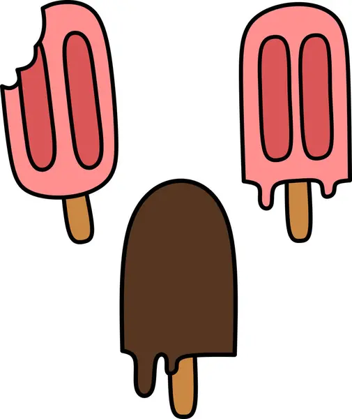 Dondurma çubuğunun basit bir çizimi