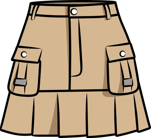 Önünde iki cebi olan güzel bir etek.