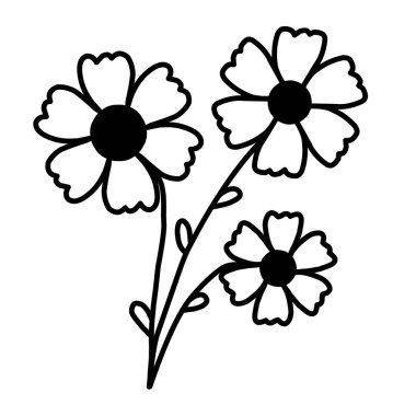 Daisy Çiçeklerinin Vektör Özeti