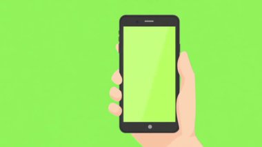 Boş ekranlı cep telefonu. vektör illüstrasyonu.