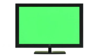 Modern monitör üzerinde beyaz izole