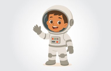 Bir astronotun çizgi film karakteri.