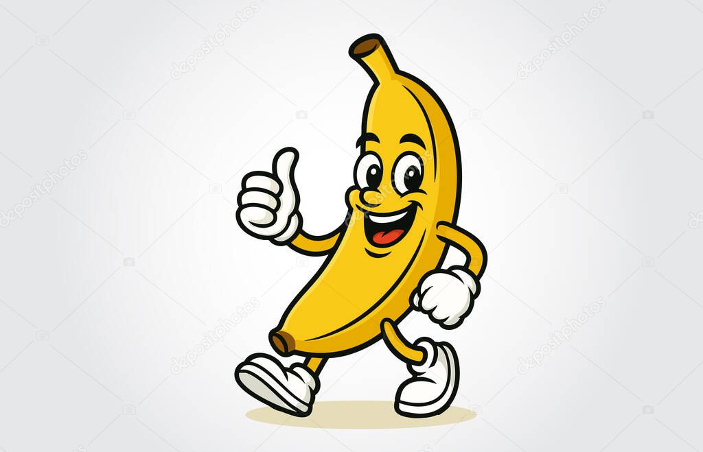 Cool Banana Mascot Cartoon Character Template
