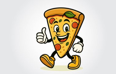 19 numaralı pizza çizgi film karakteri tasarımı..