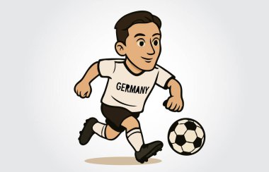 Beyaz arka plan üzerinde topu ile futbol oyuncusu