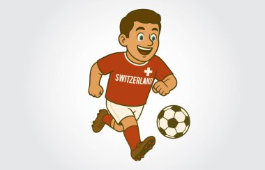 Futbolcu üniformalı, topla koşuyor