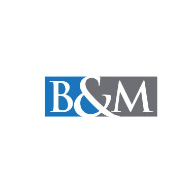 BM Harf monogramı İlk Logo Tasarım Şablonu Vektör İllüstrasyonu. BM zarif ve Profesyonel simge dekoru
