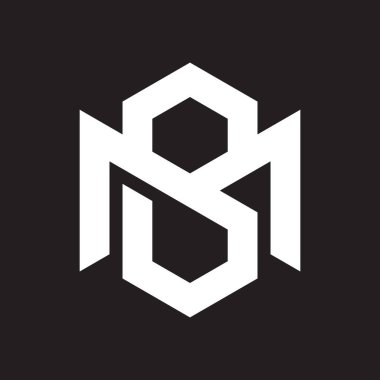 BM Harf monogramı İlk Logo Tasarım Şablonu Vektör İllüstrasyonu. BM zarif ve Profesyonel simge dekoru