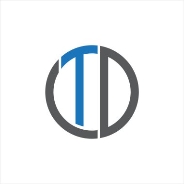 CTD Harf monogramı İlk Logo Tasarım Şablonu Vektör İllüstrasyonu. CTD zarif ve Profesyonel simge dekoru