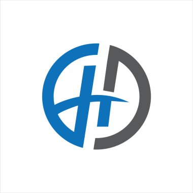 DHD Harf Monogramı İlk Logo Tasarım Şablonu Vektör İllüstrasyonu. DHD zarif ve Profesyonel simge dekoru