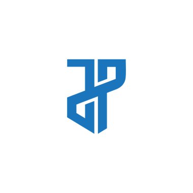 DP Harfi monogramı İlk Logo Tasarım Şablonu Vektör İllüstrasyonu. DP zarif ve Profesyonel simge arzusu
