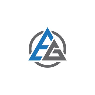 EG Harf monogramı İlk Logo Tasarım Şablonu Vektör İllüstrasyonu. EG zarif ve Profesyonel simge dekoru