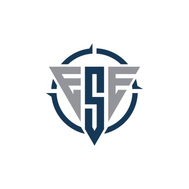 Logo ese simgesi esevector ese monogram eseletter eseminimalist ese Circle eseflat eseflat modern düz logo tasarımı.