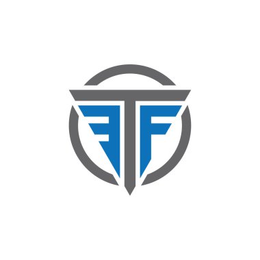ETF Harf monogramı İlk Logo Tasarım Şablonu Vektör İlülasyonu. ETF zarif ve Profesyonel simge dekoru