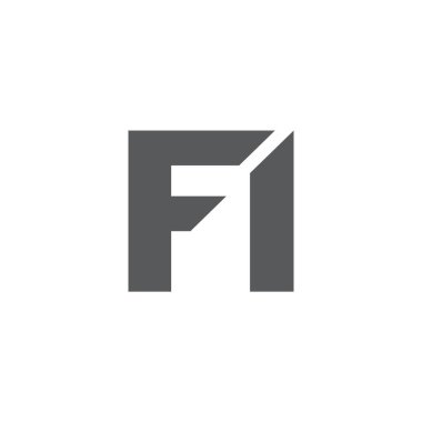 FI Letter monogramı İlk Logo Tasarım Şablonu Vektör İllüstrasyonu. FI zarif ve Profesyonel simge dekoru