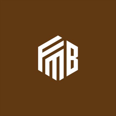 FMB Harf Monogramı İlk Logo Tasarım Şablonu Vektör İllüstrasyonu. FMB zarif ve Profesyonel simge dekoru