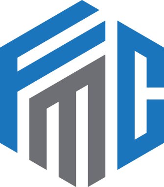 FMC Harf Monogramı İlk Logo Tasarım Şablonu Vektör İlülasyonu. FMC zarif ve Profesyonel simge dekoru