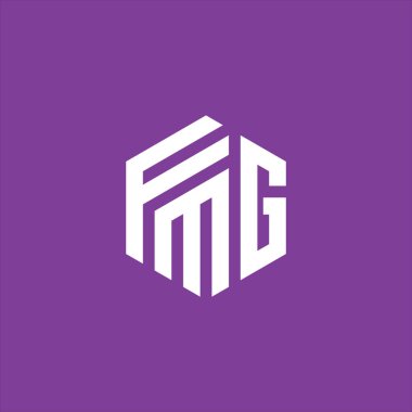 FMG Harf monogramı İlk Logo Tasarım Şablonu Vektör İlülasyonu. FMG zarif ve Profesyonel simge dekoru